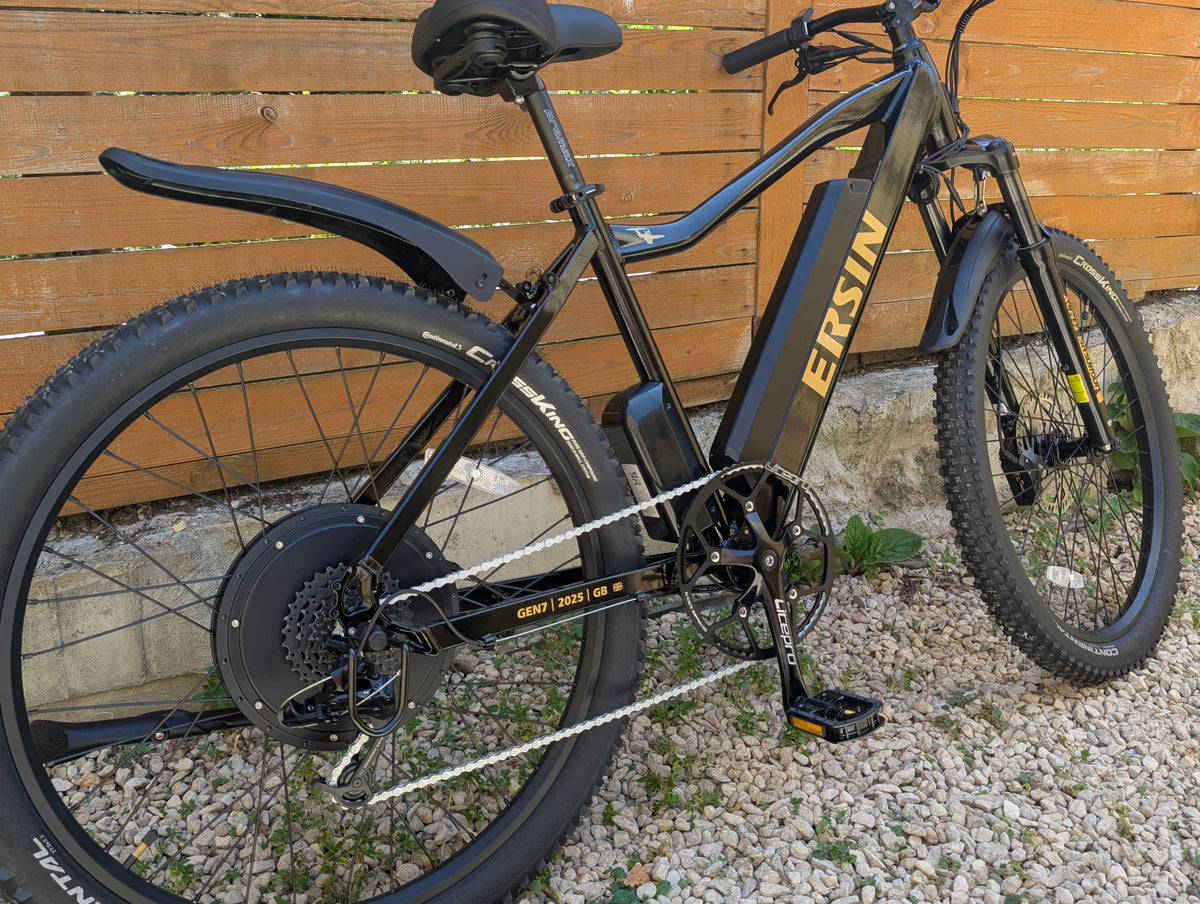 black ersin hybrid bike 